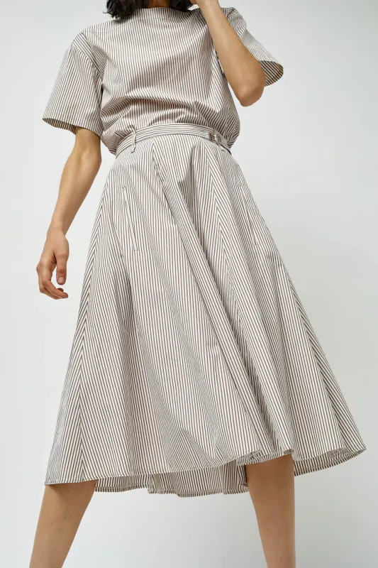 Rue Blanche Aro Skirt in Rust Stripe made by No. 6