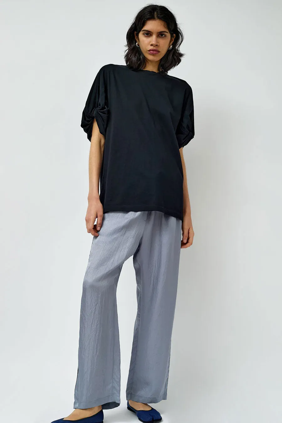 Sayaka Davis Oversized Twisted Sleeve Tee in Black sold by No. 6 product image thumbnail 5