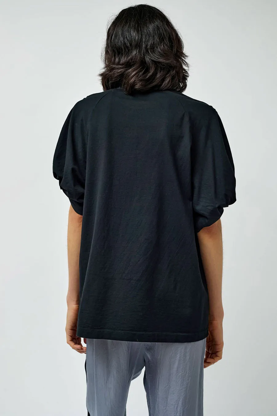 Sayaka Davis Oversized Twisted Sleeve Tee in Black sold by No. 6 product image thumbnail 3