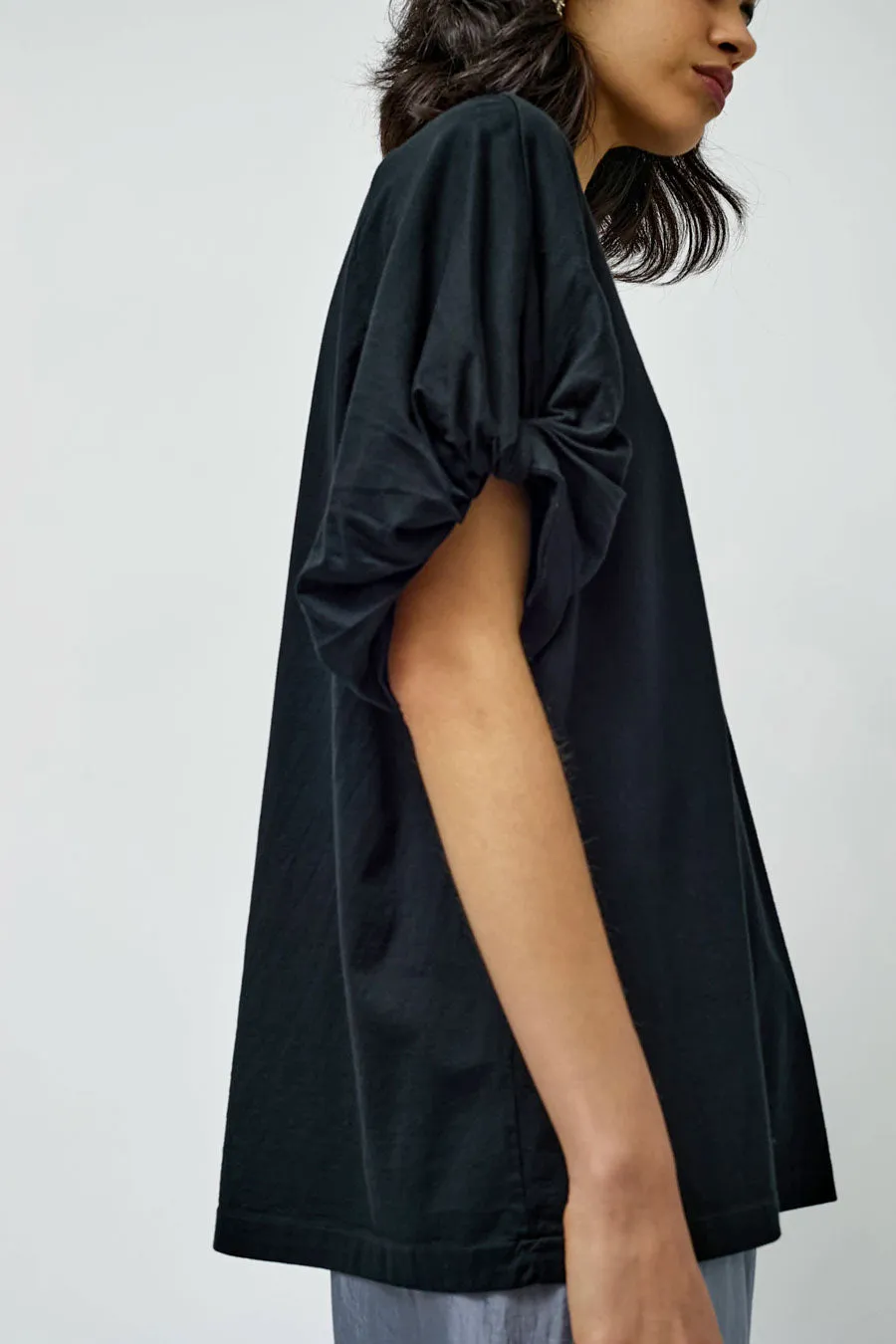 Sayaka Davis Oversized Twisted Sleeve Tee in Black sold by No. 6 product image thumbnail 4