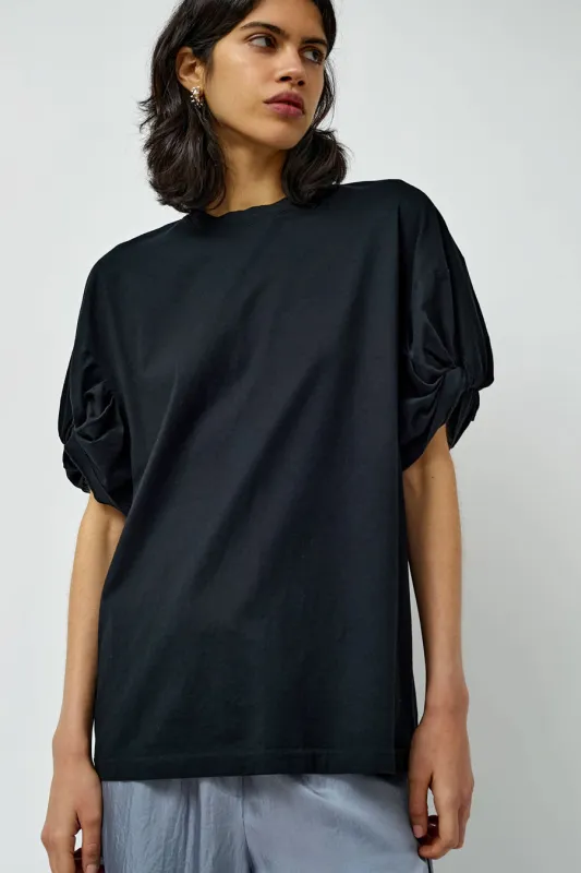 Sayaka Davis Oversized Twisted Sleeve Tee in Black made by Sayaka Davis