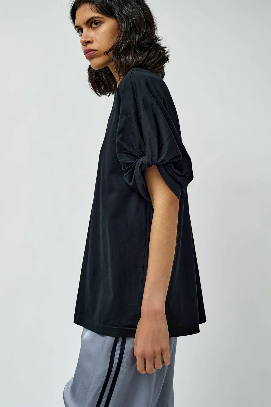 Sayaka Davis Oversized Twisted Sleeve Tee in Black sold by No. 6 product image thumbnail 2
