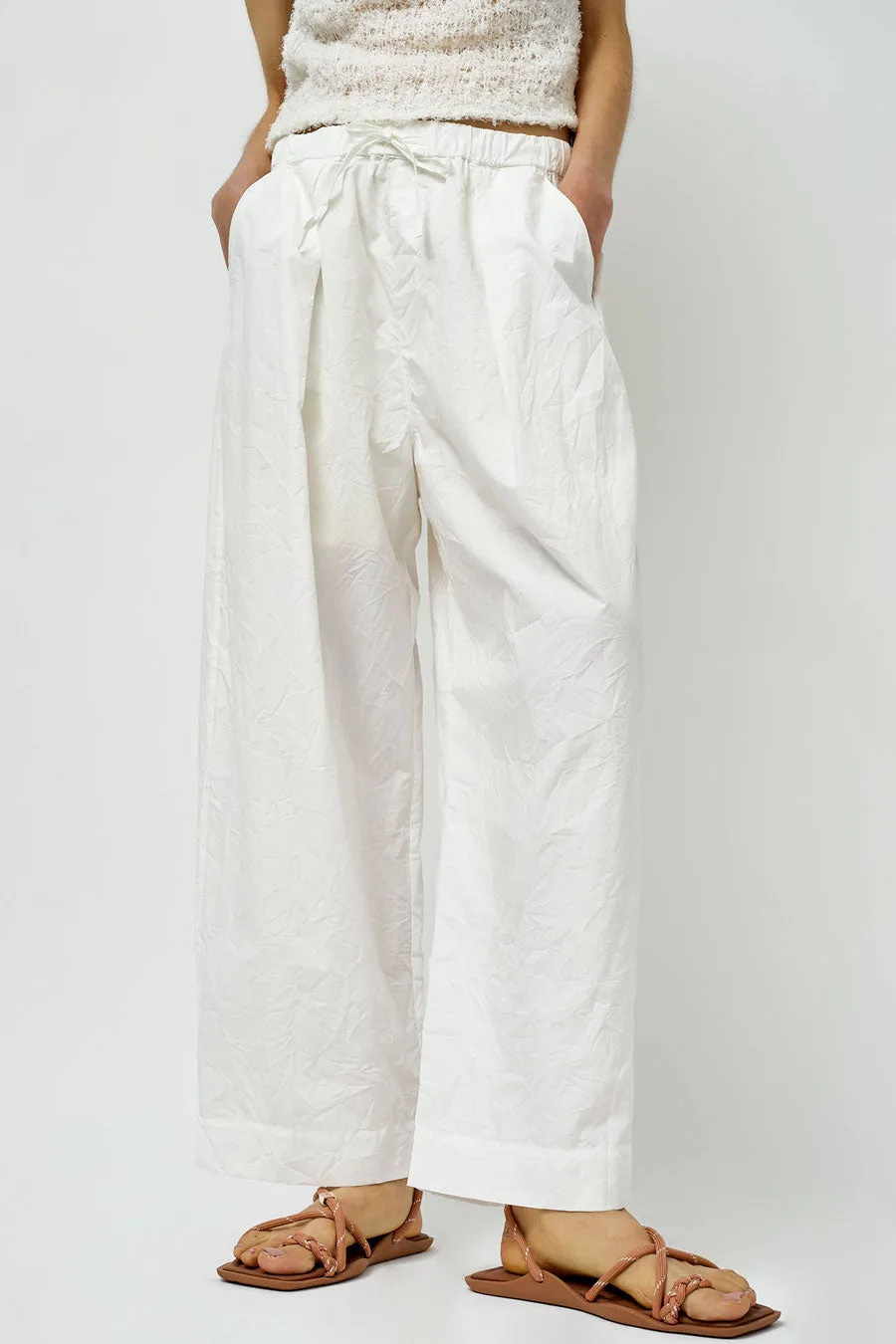 Sayaka Davis Tucked Pull-on Pants in White sold by No. 6 product image thumbnail 3