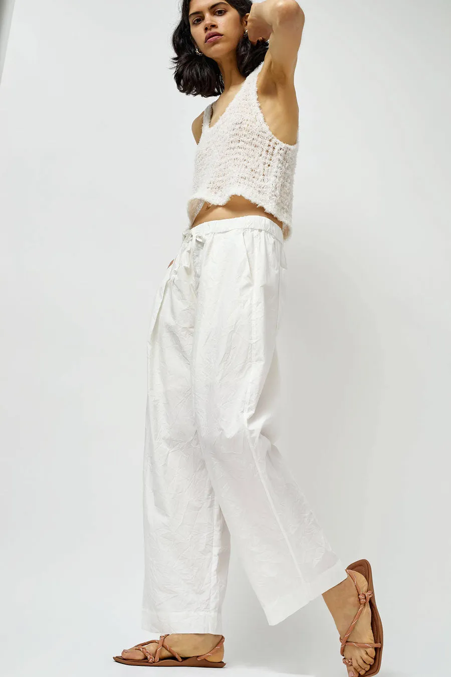 Sayaka Davis Tucked Pull-on Pants in White sold by No. 6 product image thumbnail 5