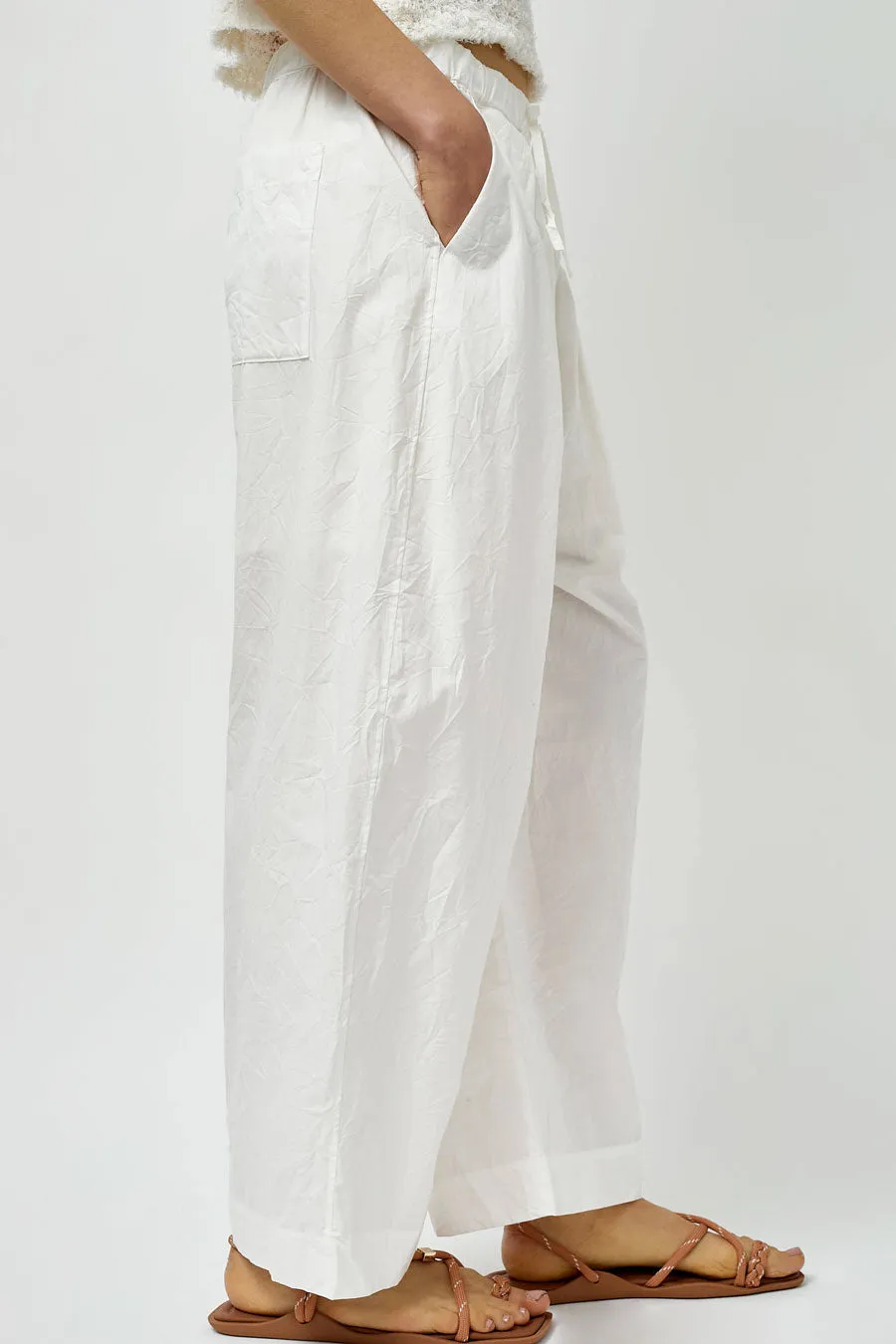 Sayaka Davis Tucked Pull-on Pants in White sold by No. 6 product image thumbnail 4