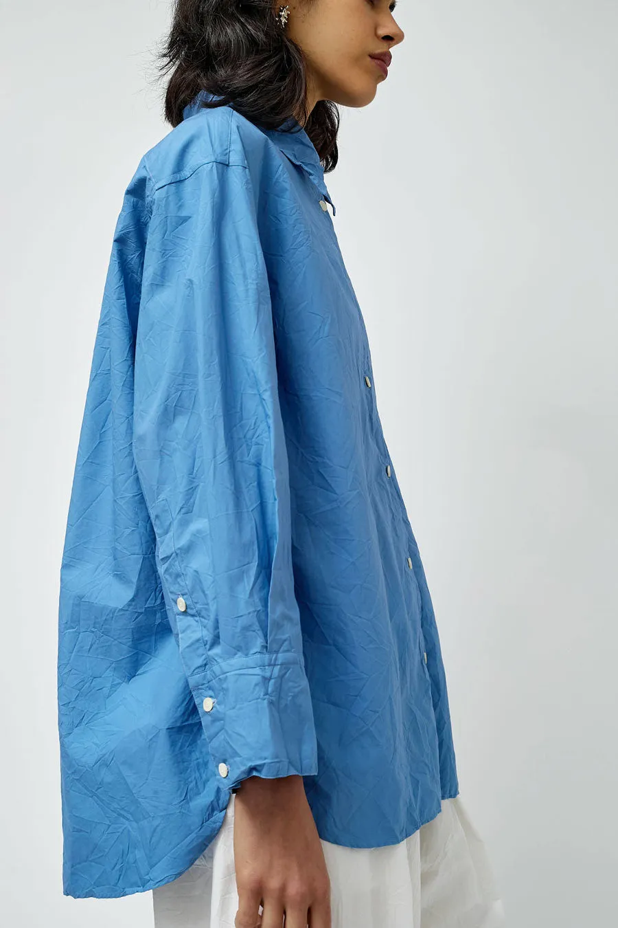 Sayaka Davis Crinkled Oversized Shirt in French Blue sold by No. 6 product image thumbnail 4