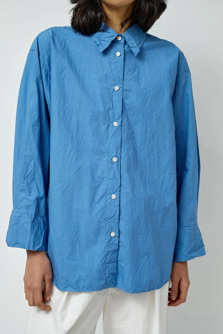 Sayaka Davis Crinkled Oversized Shirt in French Blue sold by No. 6 product image thumbnail 3