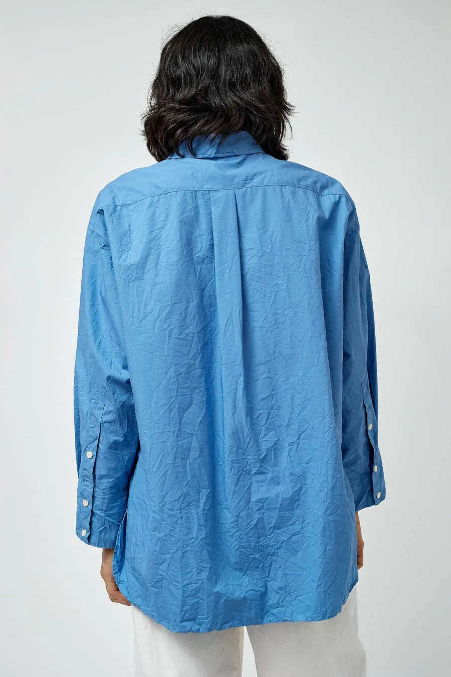 Sayaka Davis Crinkled Oversized Shirt in French Blue sold by No. 6 product image thumbnail 5