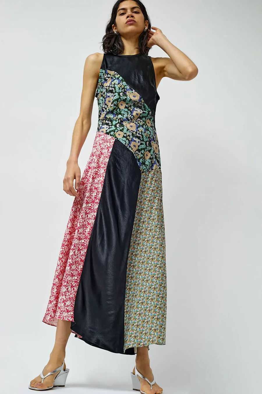 NOMIA Combo Bias Maxi Dress in Black and Muti sold by No. 6 product image thumbnail 3