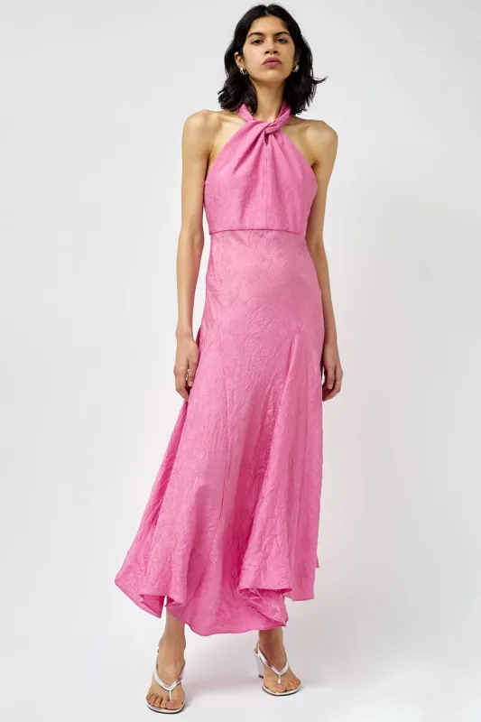 NOMIA Scarf Bias Maxi Dress in Peony made by NOMIA