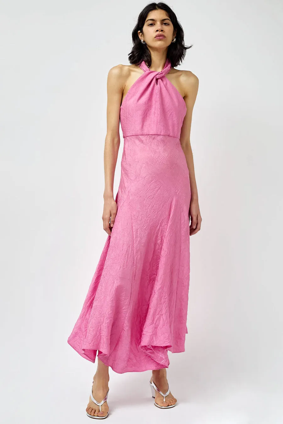 NOMIA Scarf Bias Maxi Dress in Peony sold by No. 6