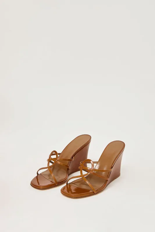 Maryam Nassir Zadeh Opera Wedge in Sella Patent made by Maryam Nassir Zadeh