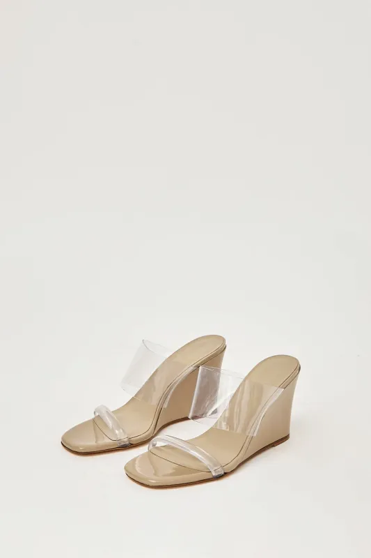 Maryam Nassir Zadeh Olympia Wedge in Adobe Patent made by Maryam Nassir Zadeh