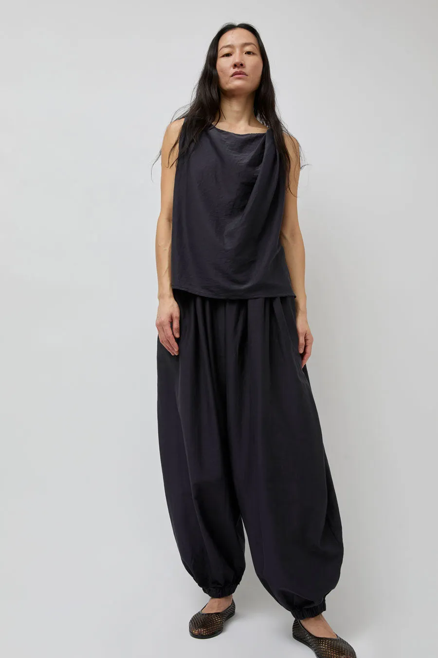 Black Crane Akari Pants in Faded Black sold by No. 6