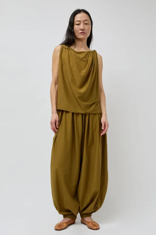 Black Crane Akari Pants in Dark Olive made by Black Crane