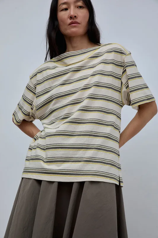 6397 Mariner Tee in Bone Stripe made by 6397
