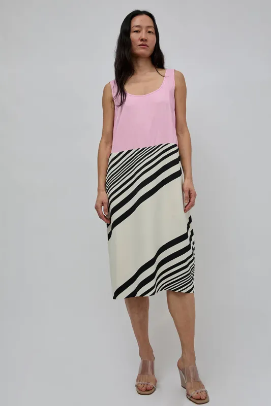 6397 Weighted Scoop Dress in Pink Panther Stripe made by 6397
