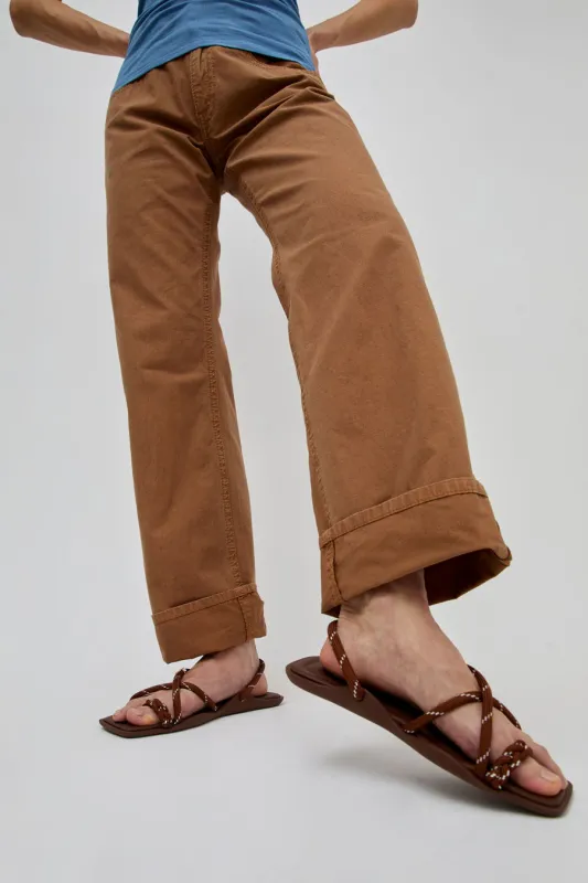 Flòwze Flò Square Sandal in Brown made by Flowze