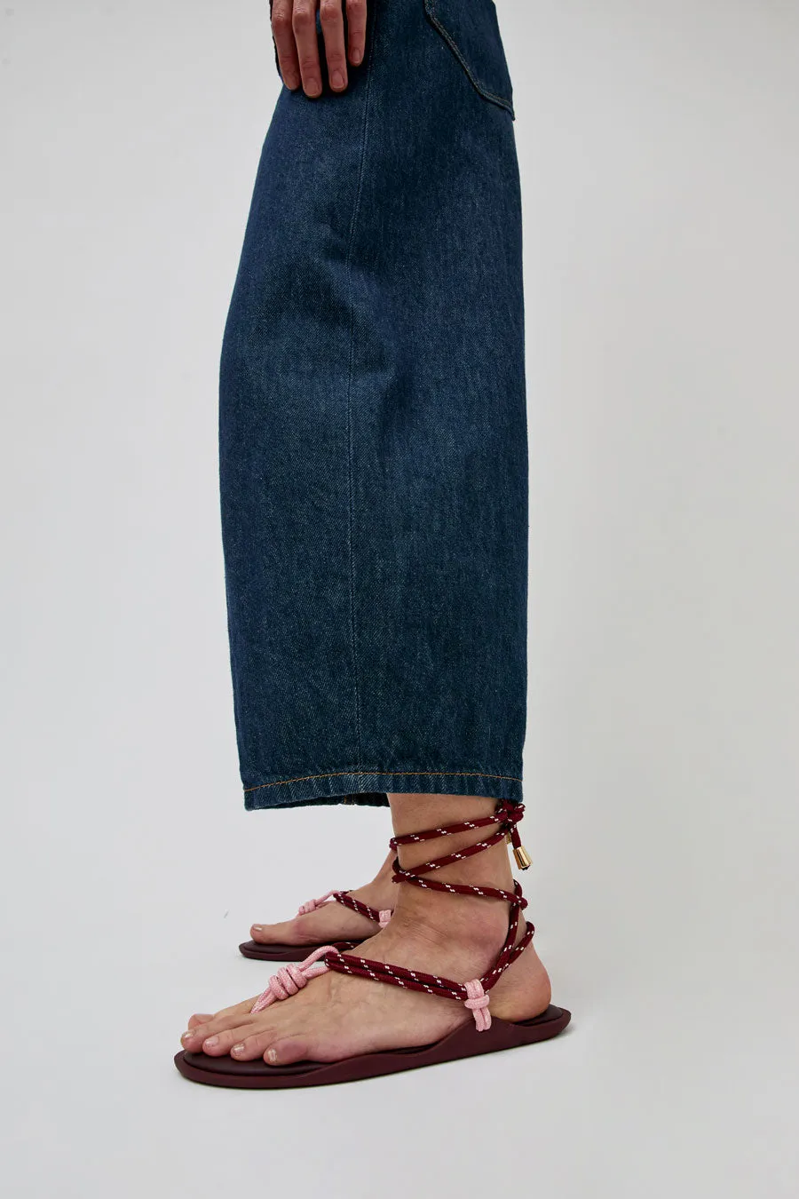 Flòwze Flò Twin Sandal in Bordeaux and Pink sold by No. 6