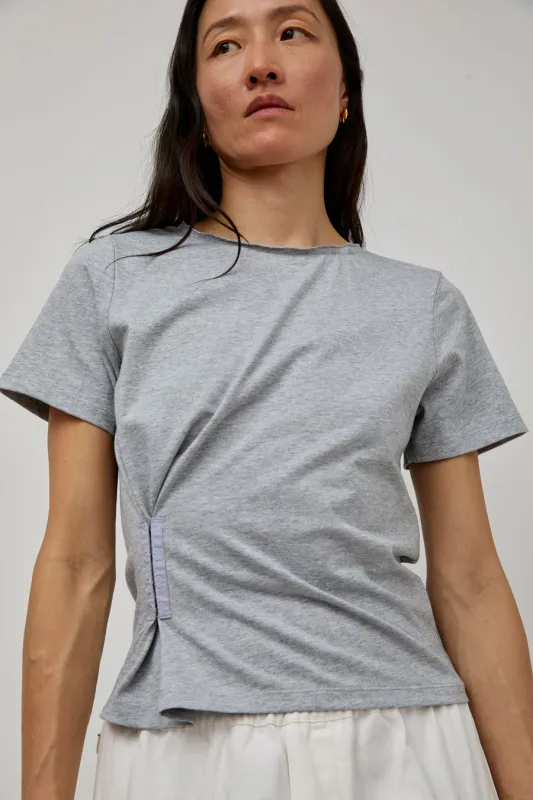 Deiji Studios Pinch Tee in Grey made by Deiji Studios