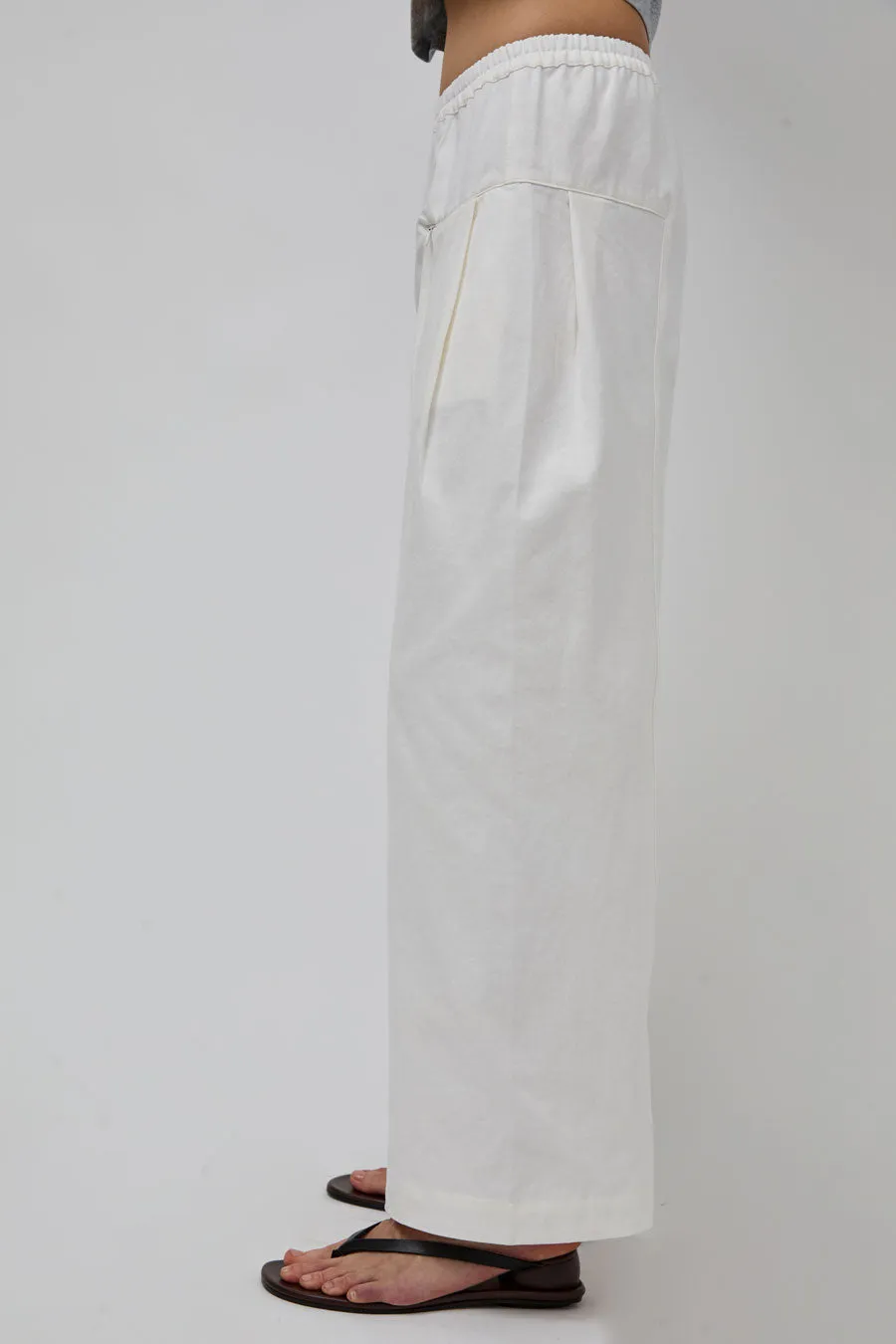 Deiji Studios Pleat Pant in White sold by No. 6 product image thumbnail 4