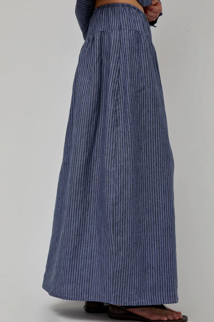Deiji Studios Maxi Skirt in Azure Stripe sold by No. 6 product image thumbnail 4