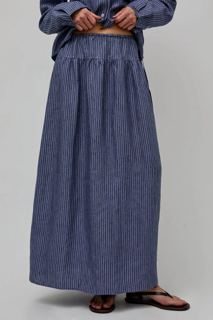 Deiji Studios Maxi Skirt in Azure Stripe sold by No. 6 product image thumbnail 2