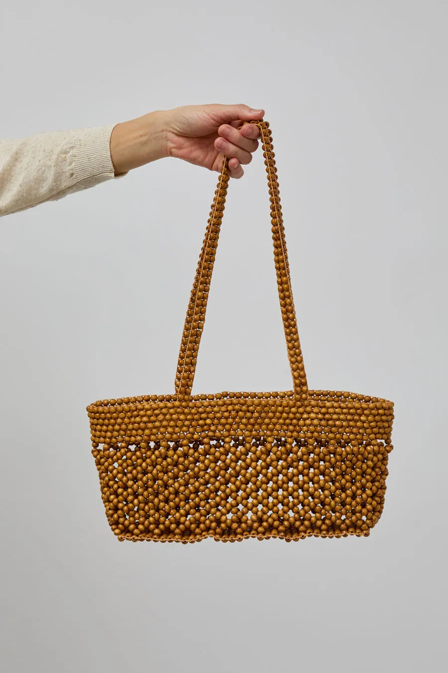 CORDERA Wooden Beads Mini Bag in Ochre sold by No. 6 product image thumbnail 4