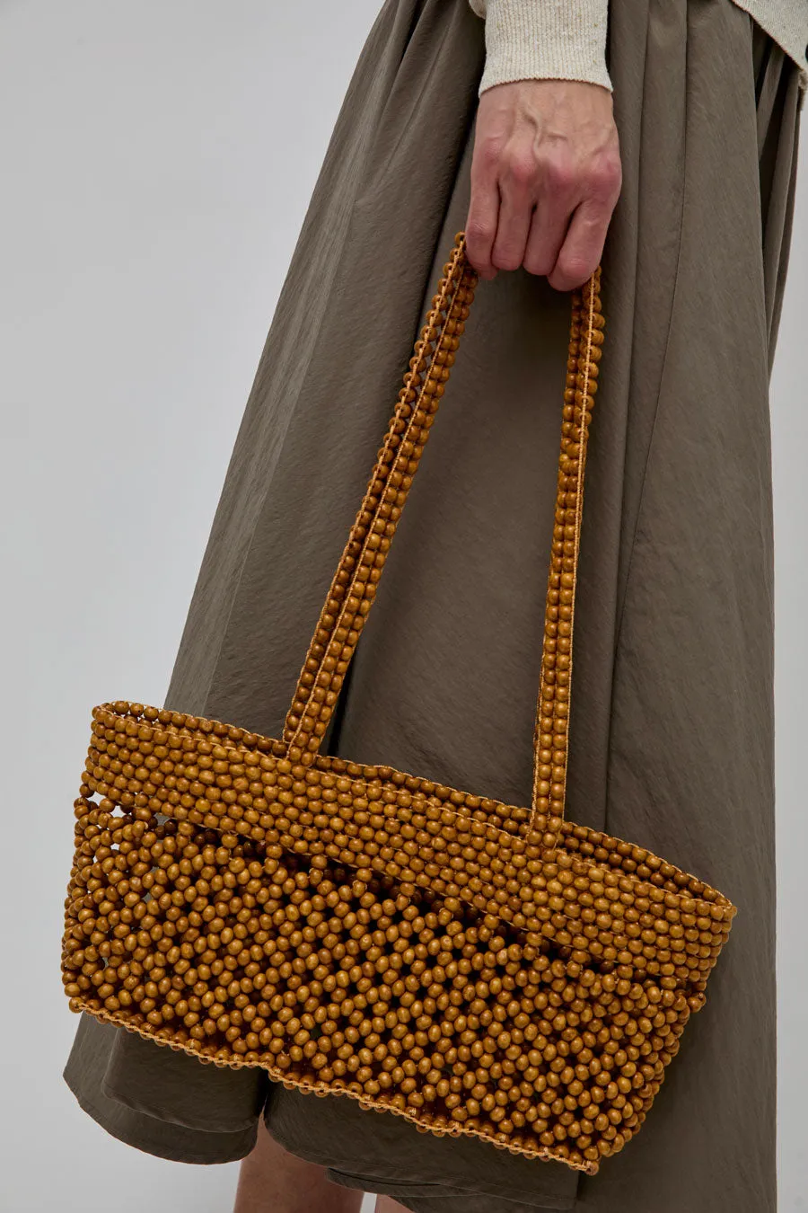 CORDERA Wooden Beads Mini Bag in Ochre sold by No. 6 product image thumbnail 2