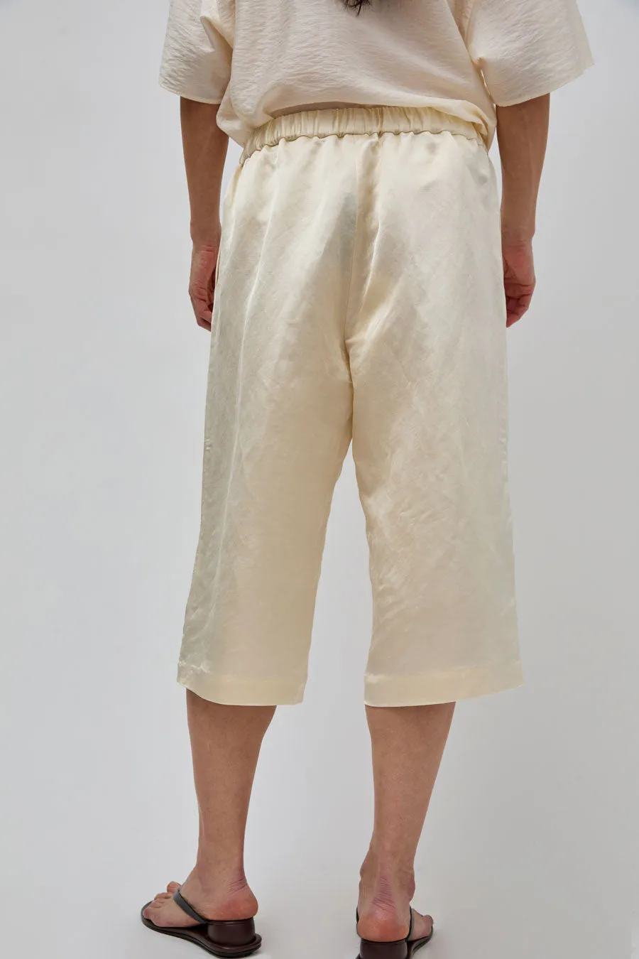 CORDERA Satin Capri Pants in Marfil sold by No. 6 product image thumbnail 4