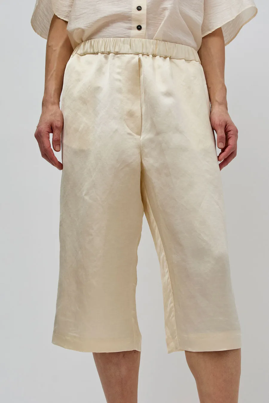 CORDERA Satin Capri Pants in Marfil sold by No. 6 product image thumbnail 3
