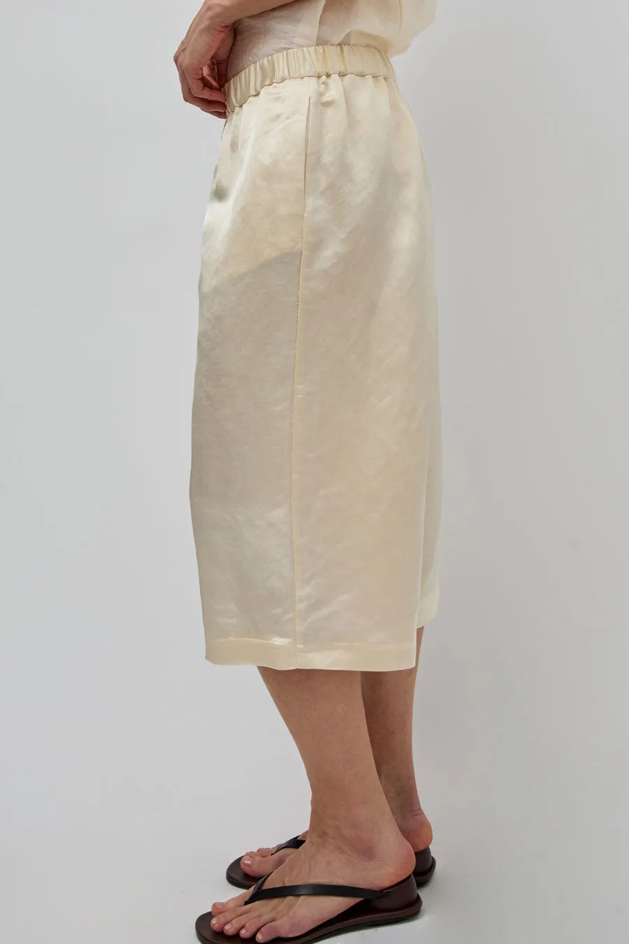 CORDERA Satin Capri Pants in Marfil sold by No. 6 product image thumbnail 2