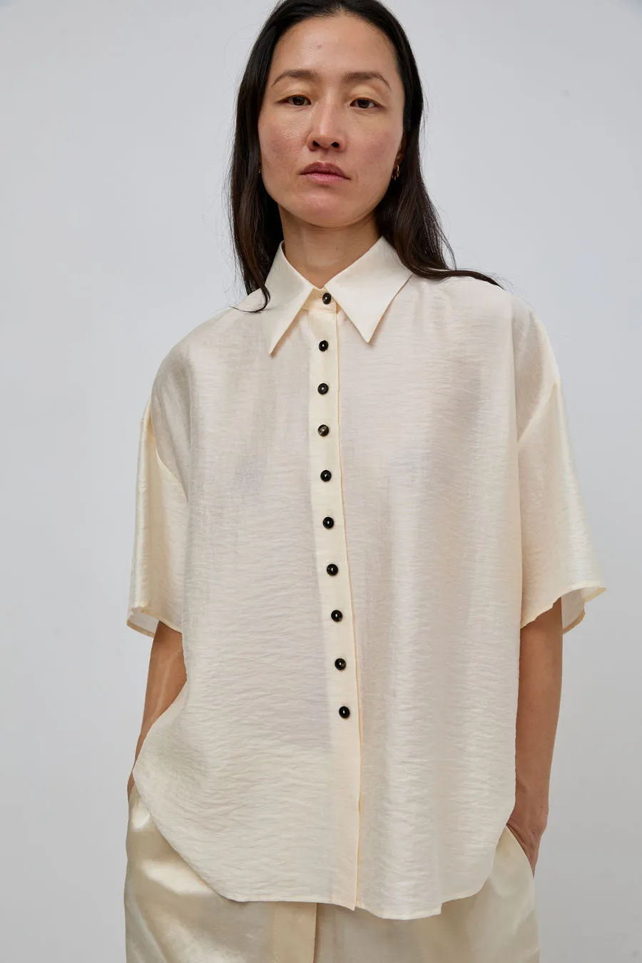CORDERA Short Sleeve Shirt in Marfil sold by No. 6