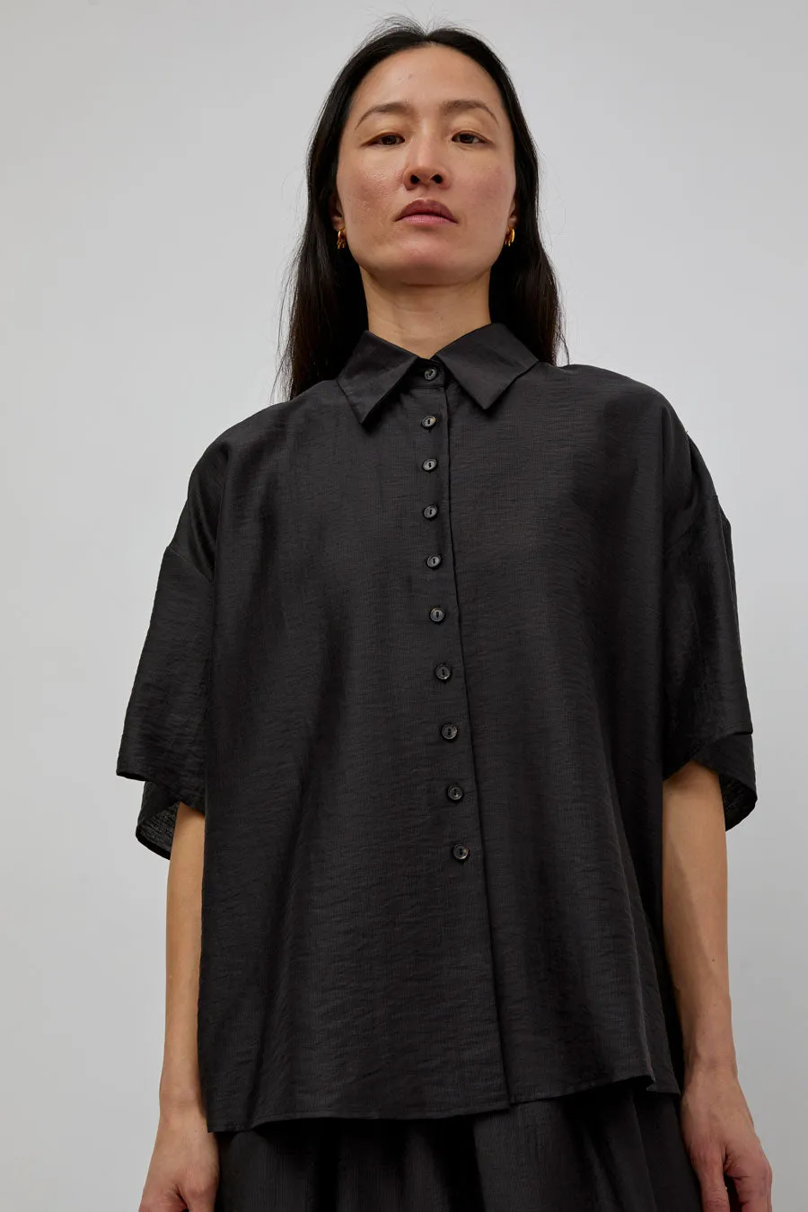 CORDERA Short Sleeve Shirt in Espresso sold by No. 6