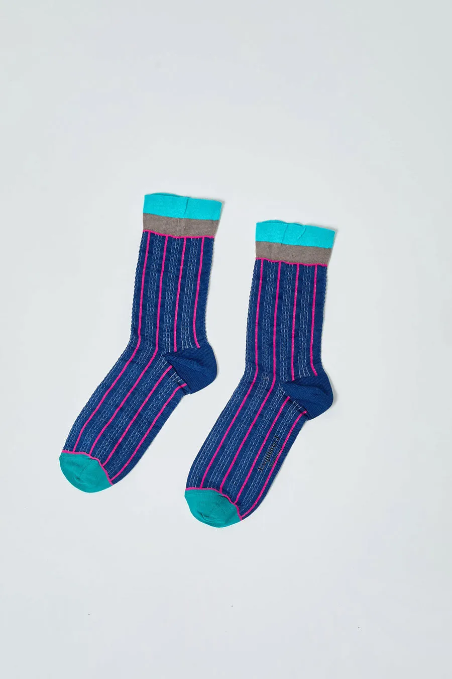Exquisite J Pinstripe Socks in Blue sold by No. 6 product image thumbnail 2