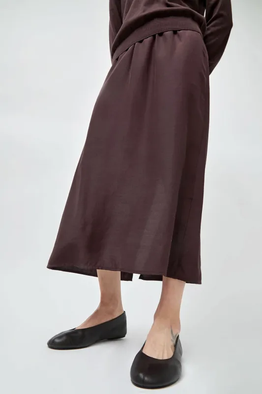 St. Agni Low Scoop Ballet Flat in Coffee made by St. Agni