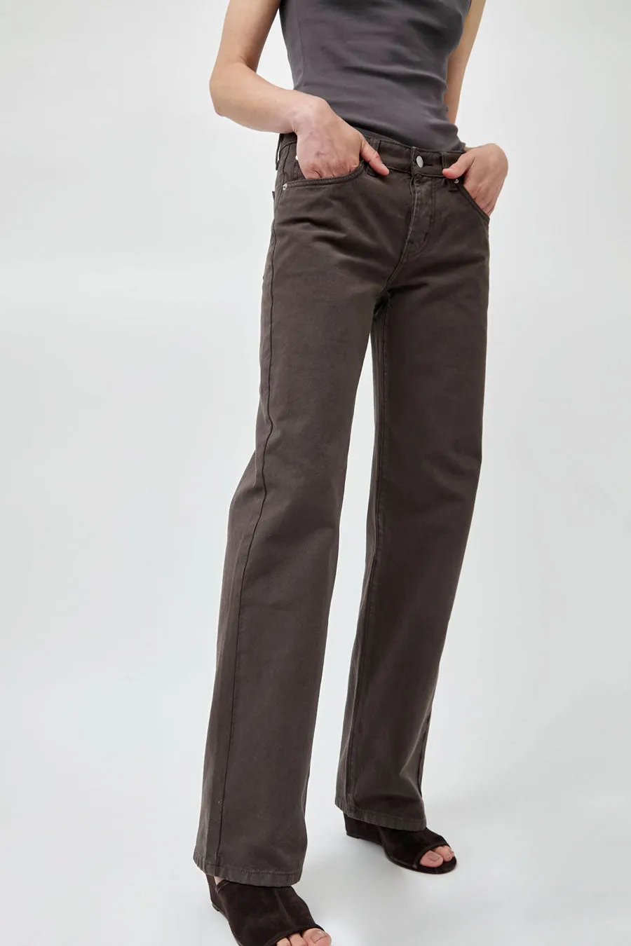 St. Agni Canvas 90s Low Rise Jeans in Ash sold by No. 6 product image thumbnail 5