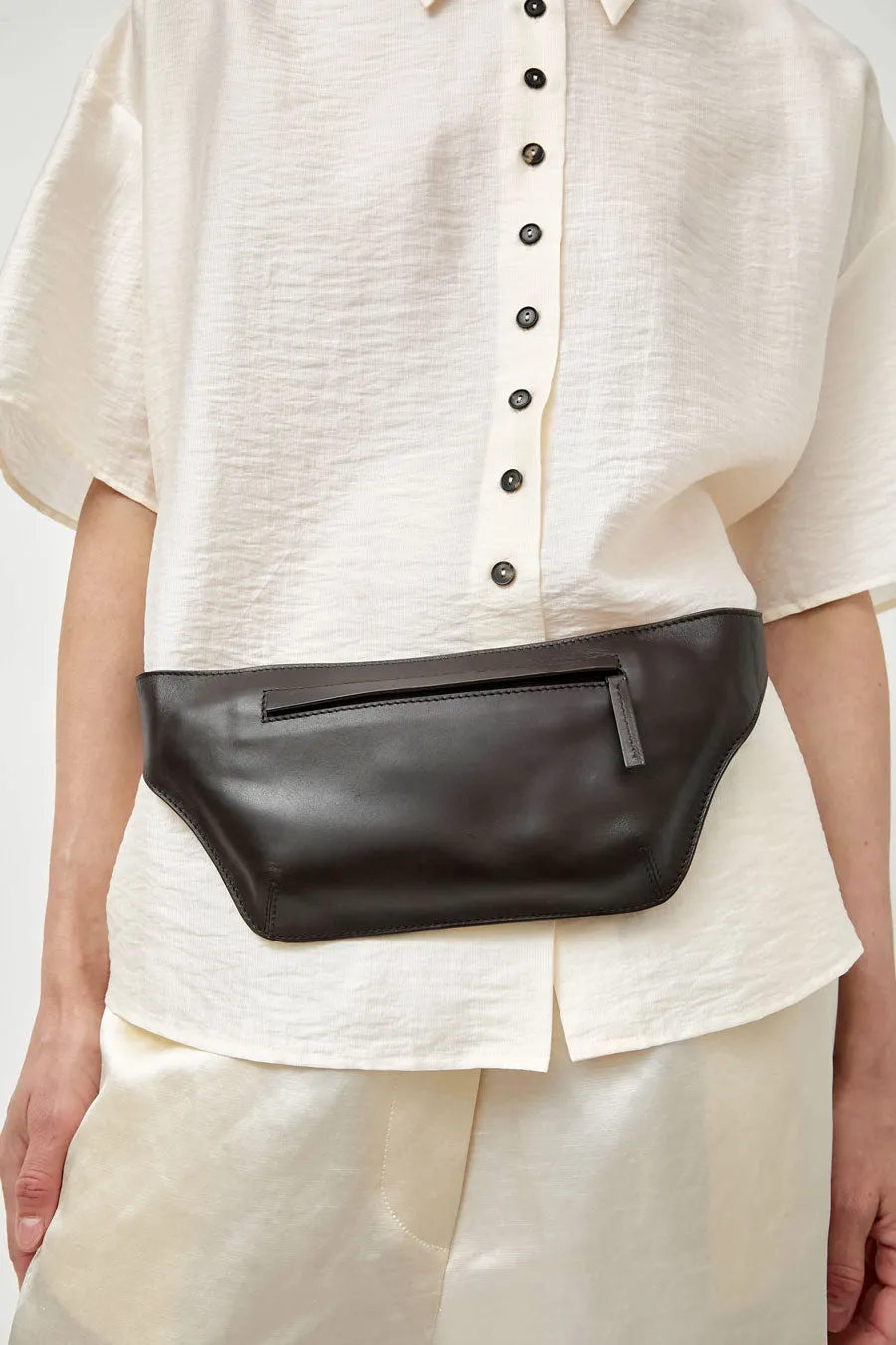 St. Agni Arc Belt Bag in Coffee sold by No. 6