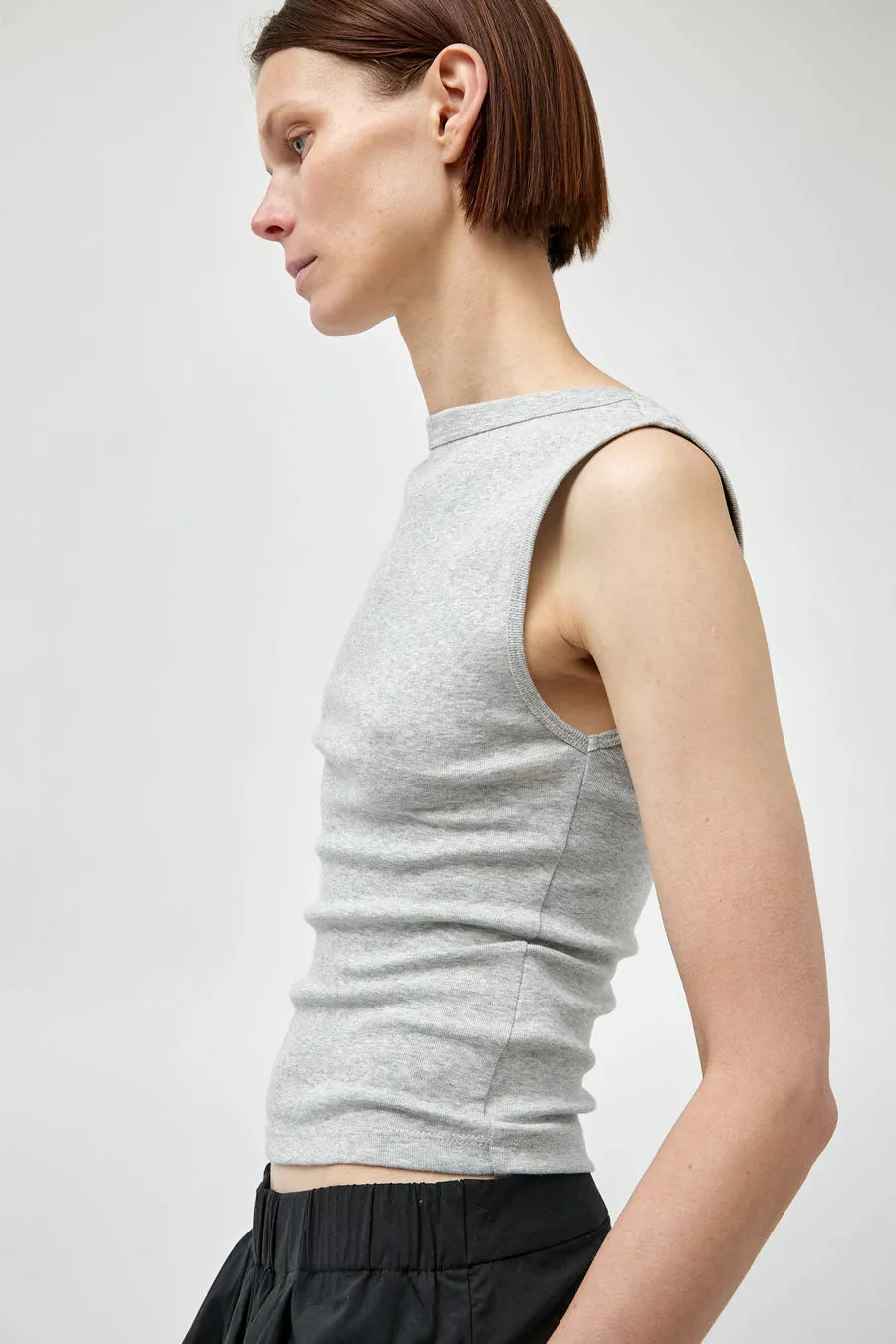 St. Agni Organic Cotton Ballerina Top in Grey Marle sold by No. 6 product image thumbnail 4