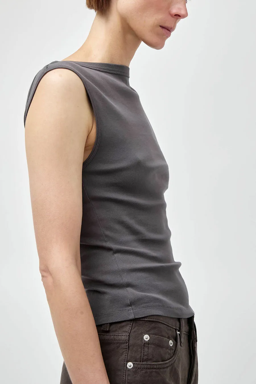 St. Agni Organic Cotton Ballerina Top in Soot sold by No. 6 product image thumbnail 4