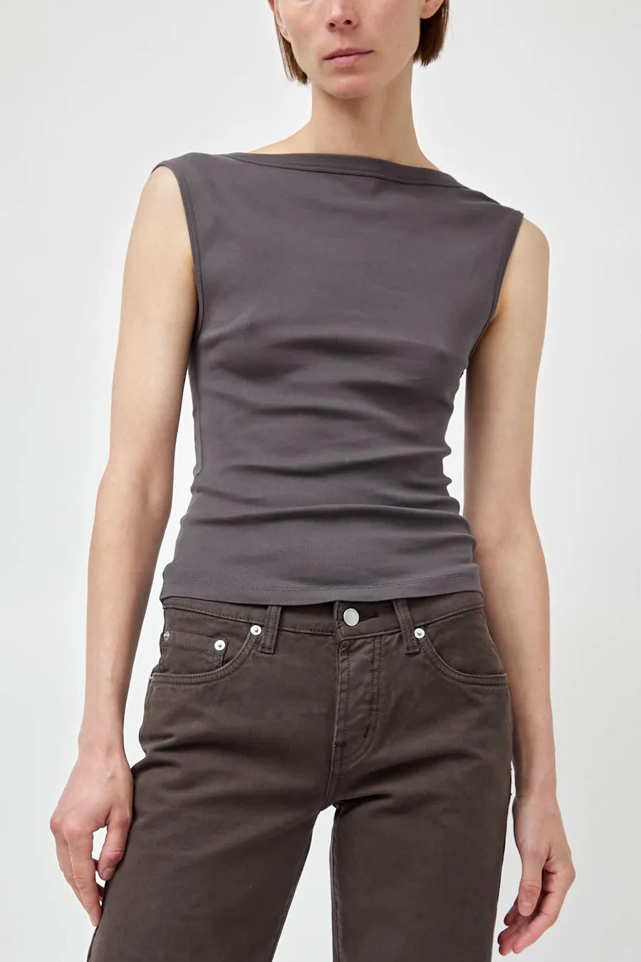 St. Agni Organic Cotton Ballerina Top in Soot sold by No. 6 product image thumbnail 3