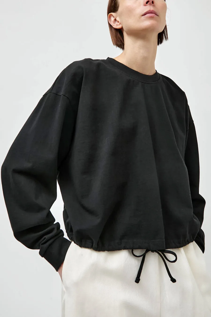 St. Agni Drawstring Long Sleeve Top in Black sold by No. 6 product image thumbnail 3