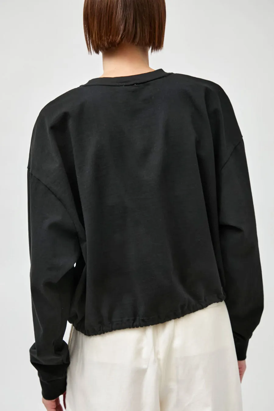 St. Agni Drawstring Long Sleeve Top in Black sold by No. 6 product image thumbnail 5