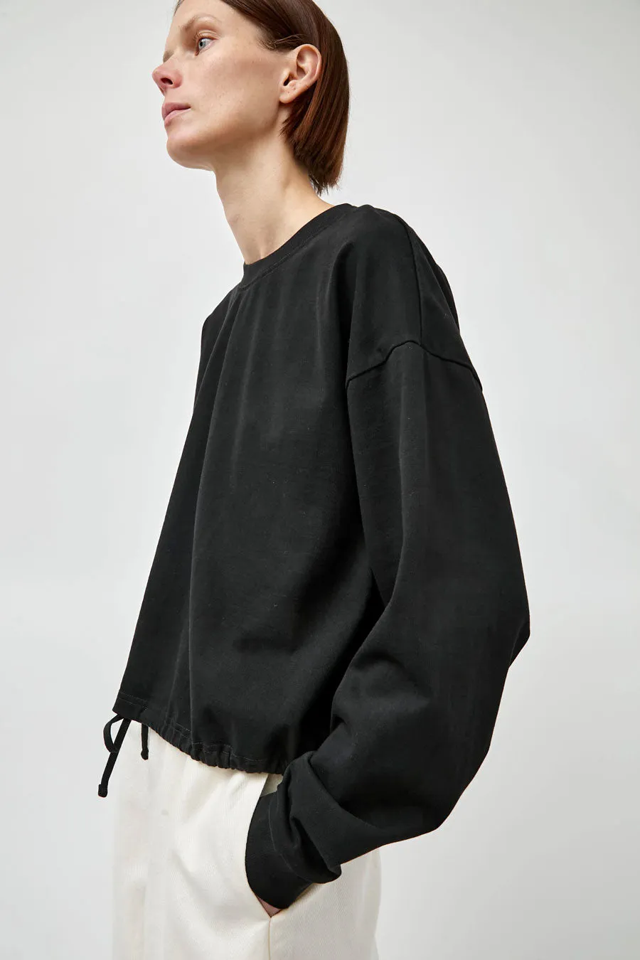 St. Agni Drawstring Long Sleeve Top in Black sold by No. 6 product image thumbnail 2