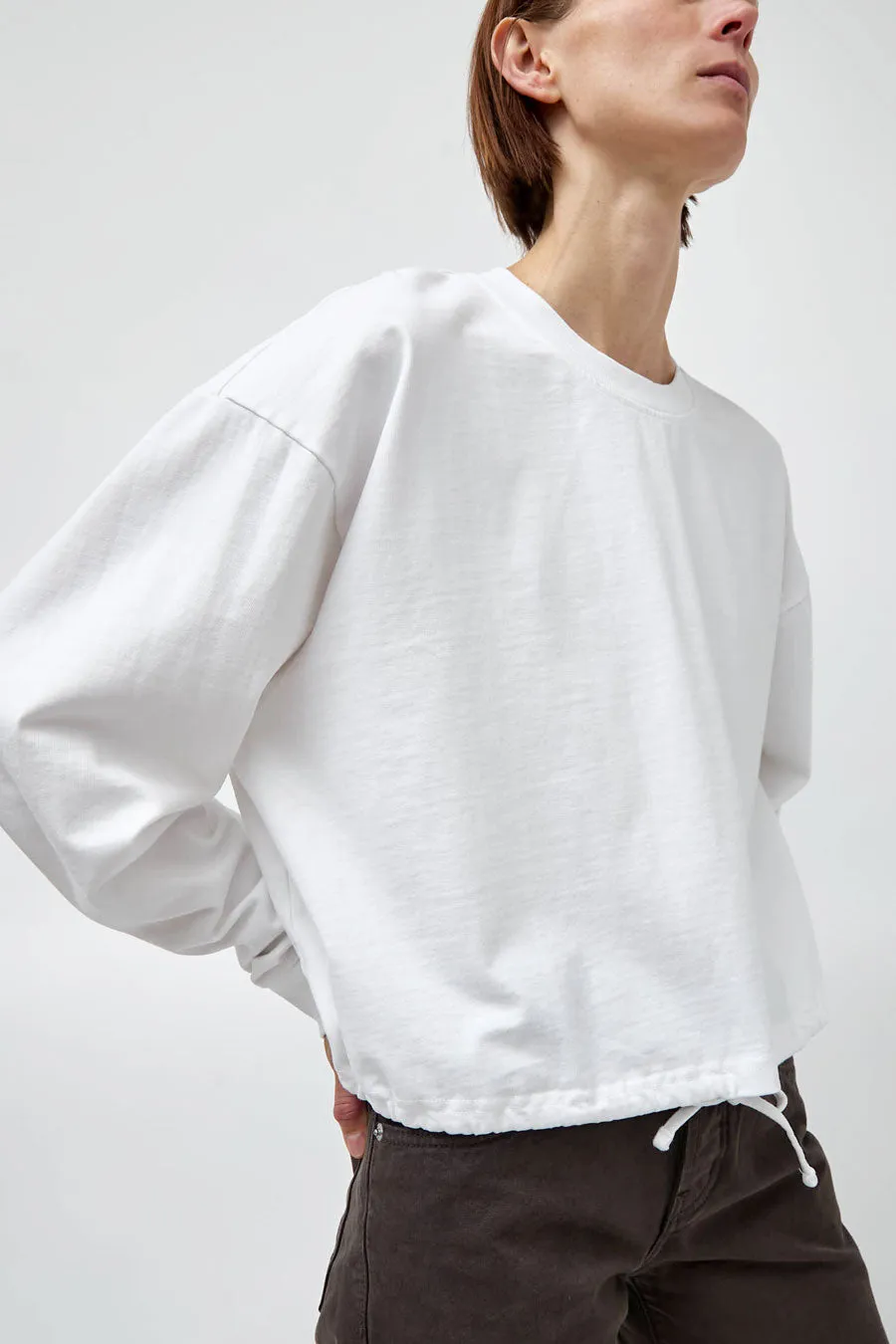 St. Agni Drawstring Long Sleeve Top in Off White sold by No. 6 product image thumbnail 3