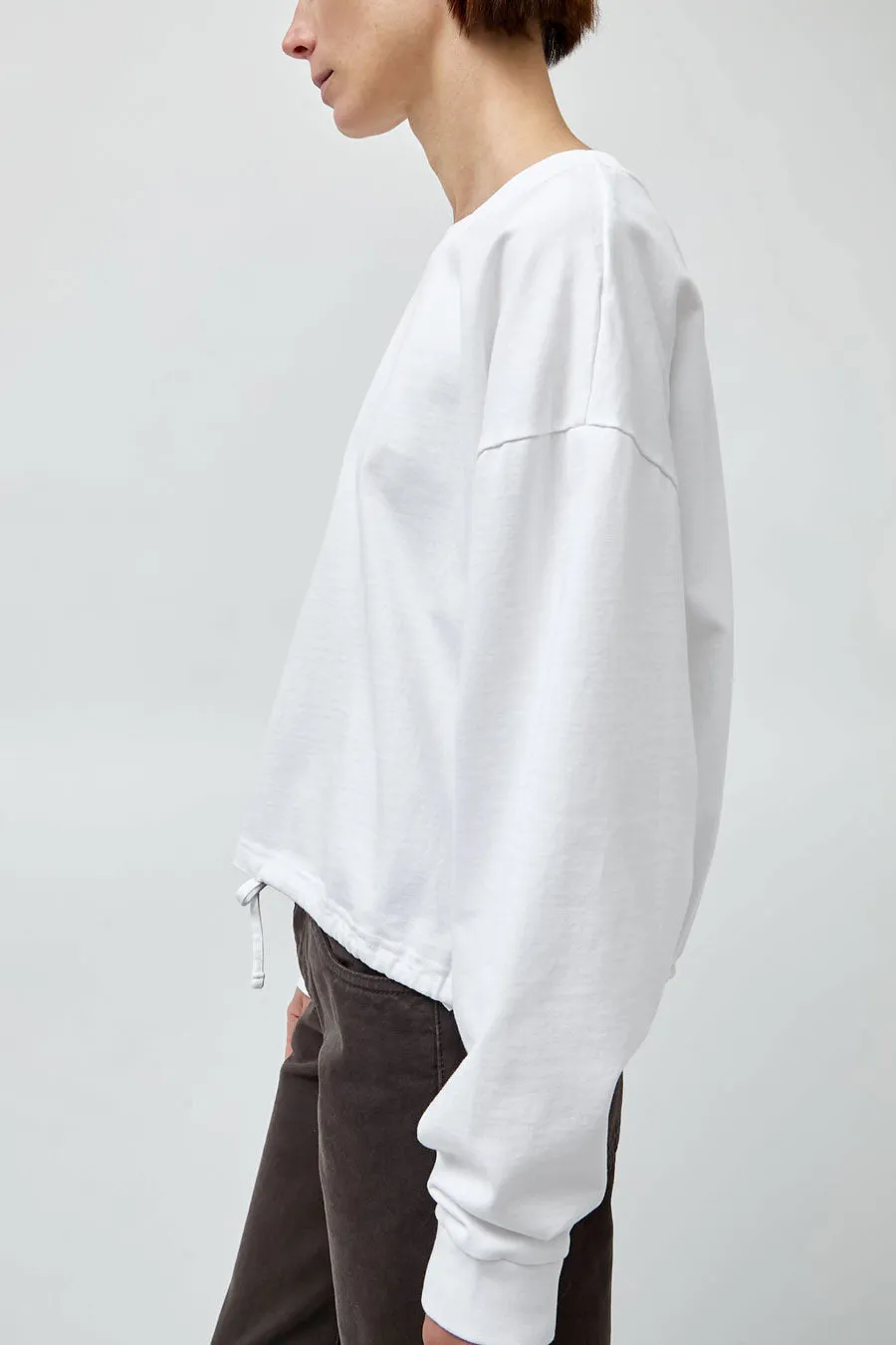 St. Agni Drawstring Long Sleeve Top in Off White sold by No. 6 product image thumbnail 2