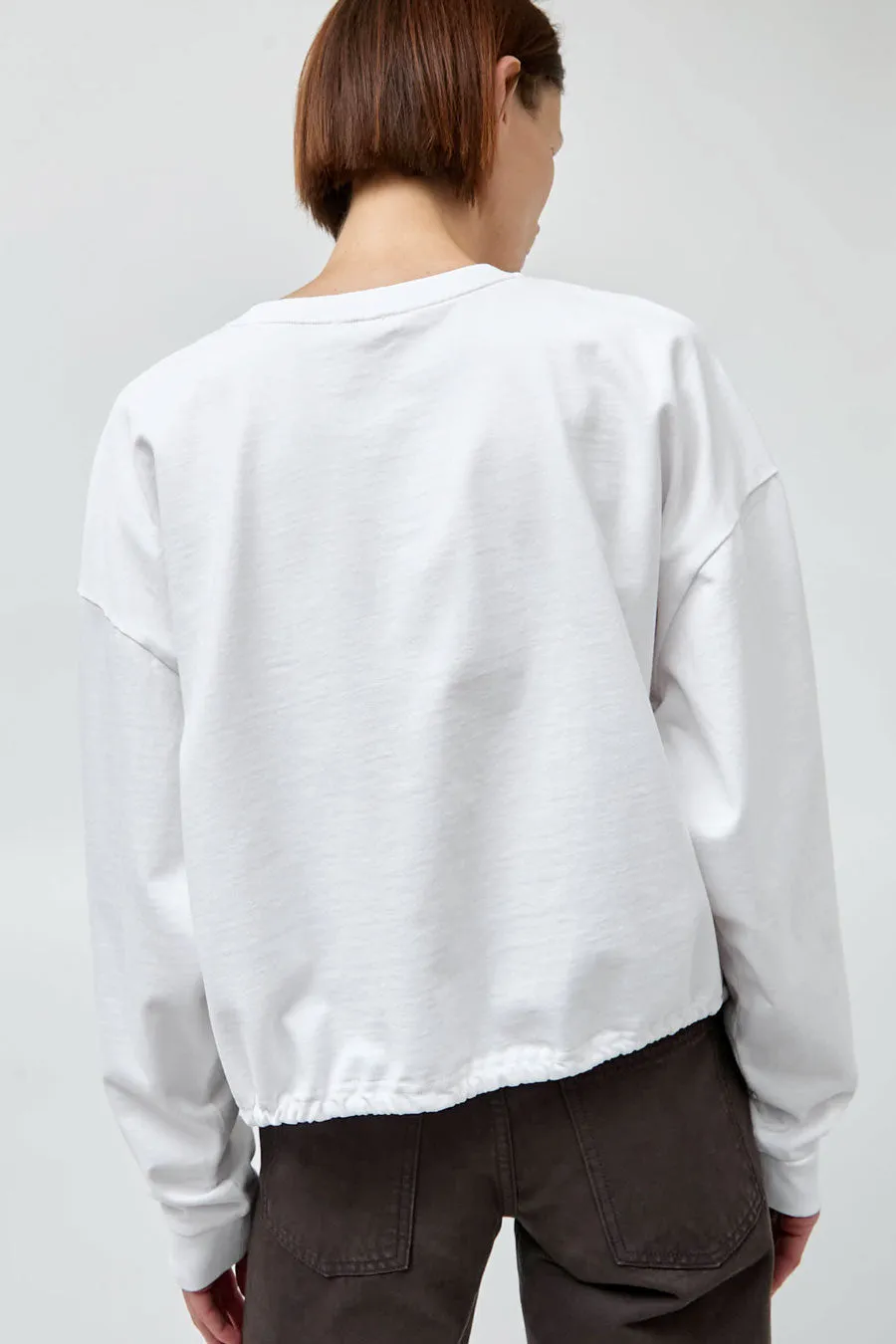 St. Agni Drawstring Long Sleeve Top in Off White sold by No. 6 product image thumbnail 5