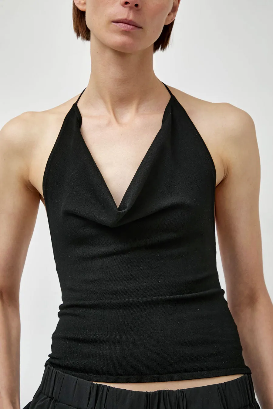 St. Agni Cowl Halter Knit Top in Black sold by No. 6 product image thumbnail 4