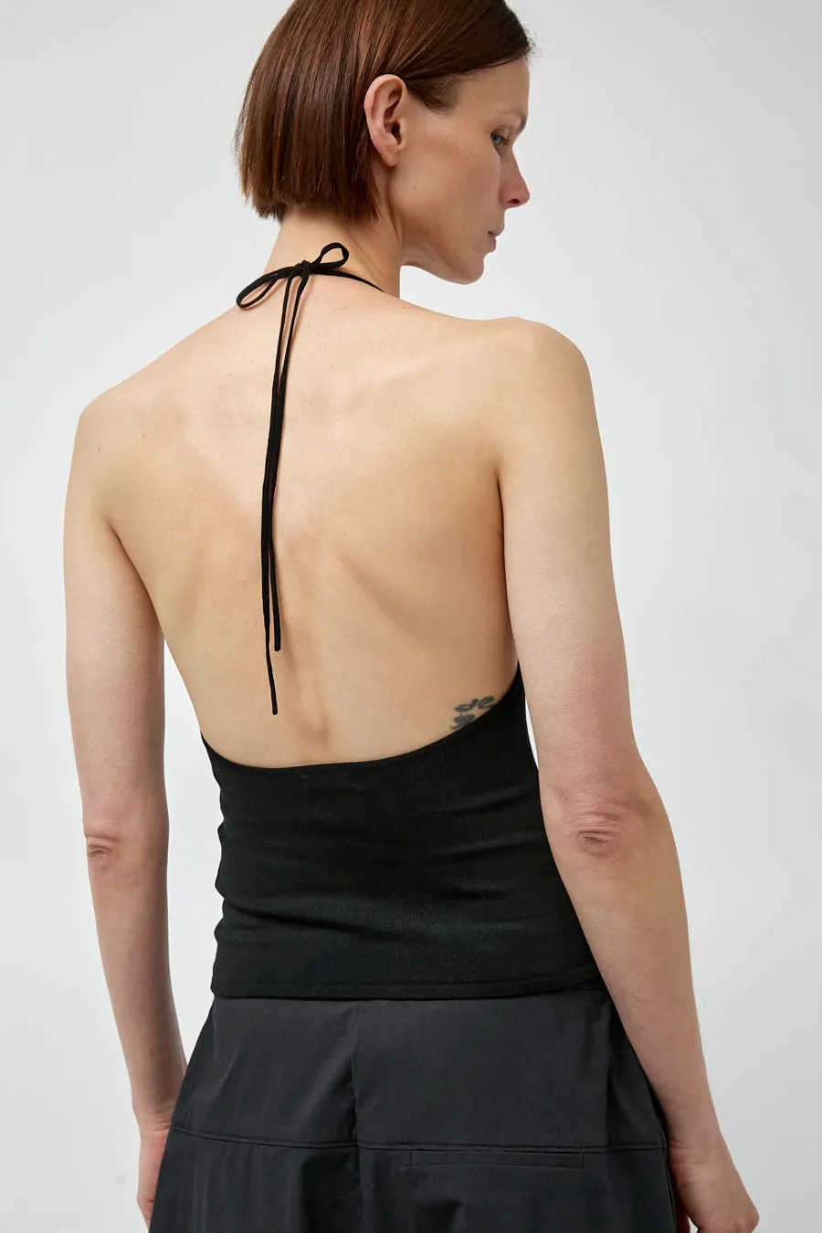 St. Agni Cowl Halter Knit Top in Black sold by No. 6 product image thumbnail 3