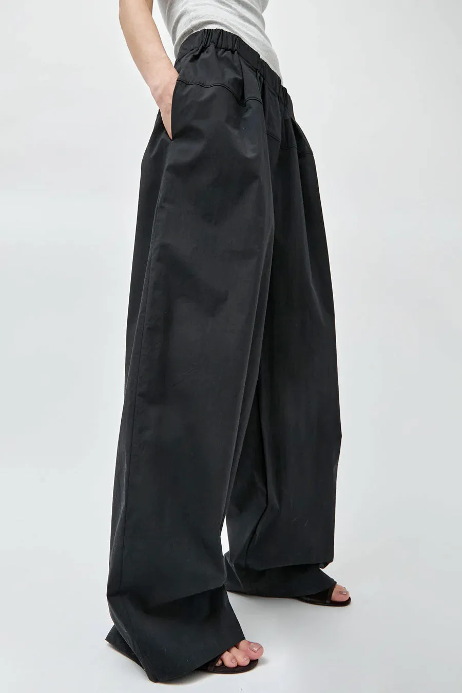 St. Agni Relaxed Pleated Pants in Black sold by No. 6 product image thumbnail 4